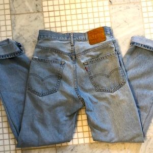 Vintage Levi’s. Wide leg redone